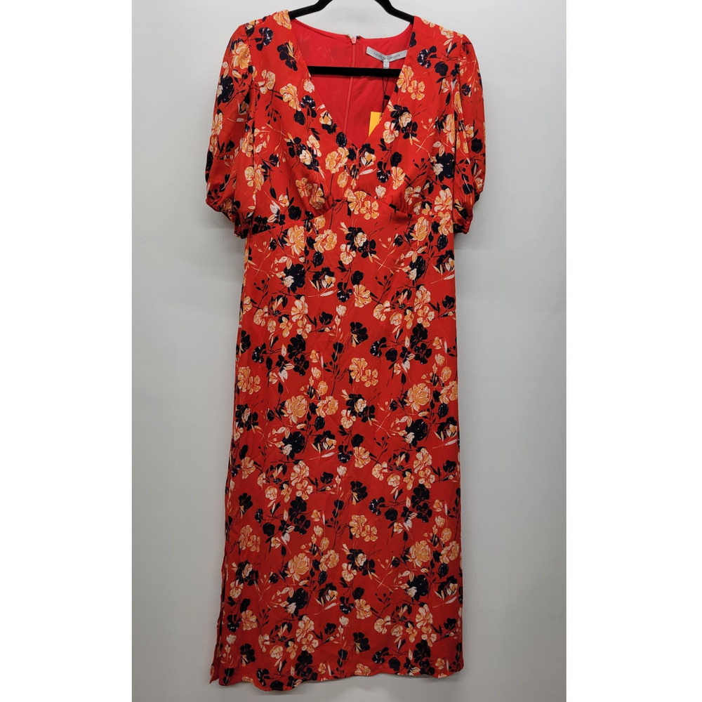 Not for sale  Collective Concepts Red Floral Midi Dress Size Large
